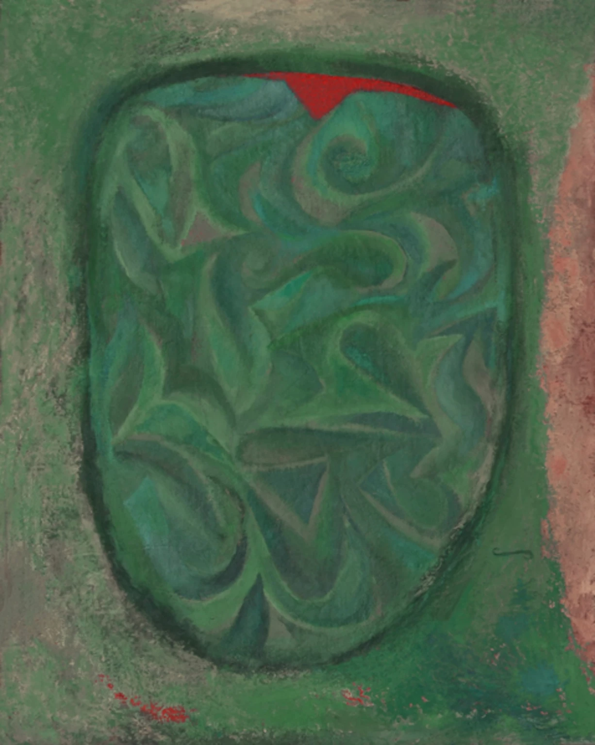 Révült, 1994 - egg tempera, canvas, 100 x 80 cm
