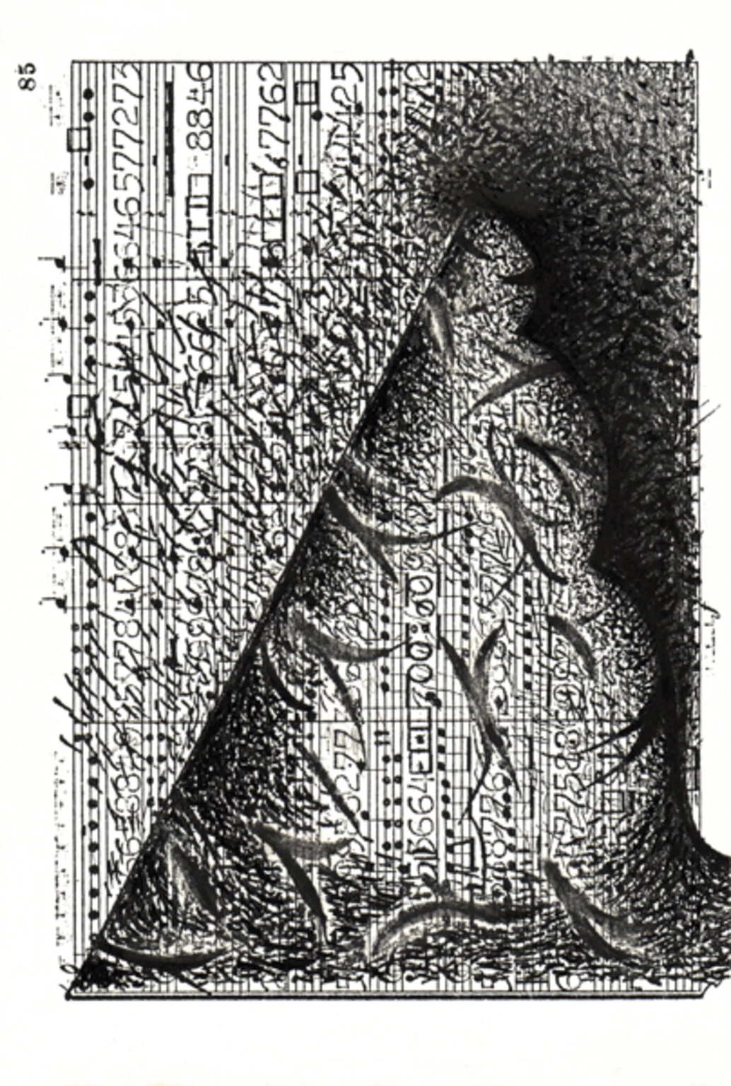 Csúcsok I., 1987 - papír, tus, 18 x 12 cm